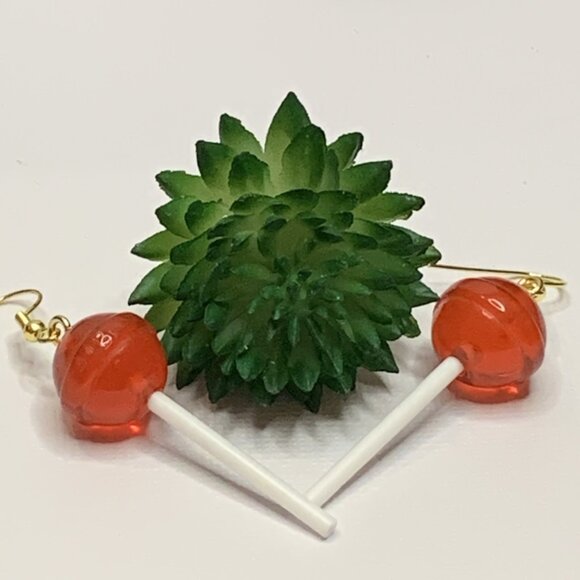 Lollipop Earring, Sucker Earring, Funny Food Earring, Candy Earring, Gift Idea - Picture 1 of 8